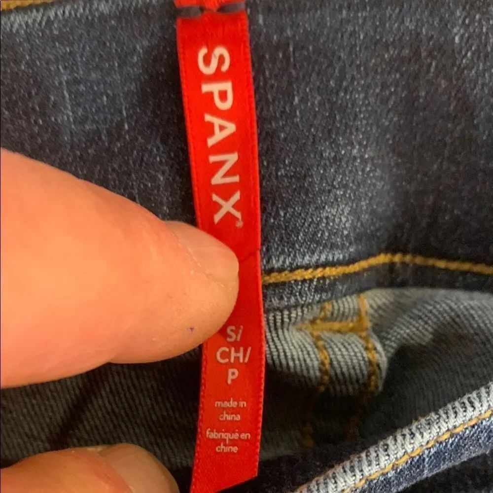 SPANX Blue Skinny Jeans with Classic Denim Texture